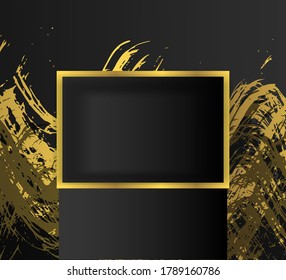 fondo de lujo en oro y negro