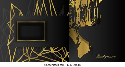 fondo de lujo en oro y negro