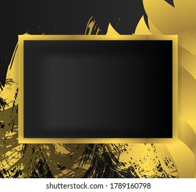 fondo de lujo en oro y negro