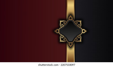 luxury background  with gold border and decorative carving