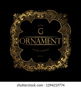 Luxury Background with Gold Color. templates with design element ornament, label, logo. 