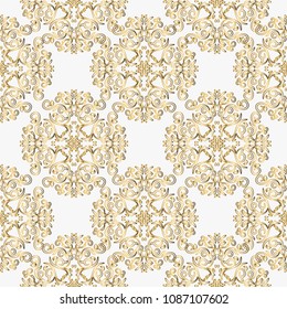 Luxury Background with Gold Color and victorian ornament