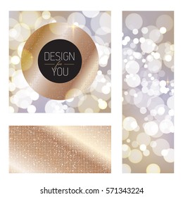 Luxury Background with Gold Dust & Place for Text. Particles Background. Vector illustration 