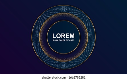 Luxury background with gold glitter. Modern and cool blue background perfect for template web design, banner etc. Abstract background with technology theme