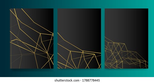 luxury background in gold, green and black
