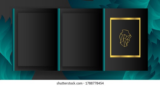 luxury background in gold, green and black
