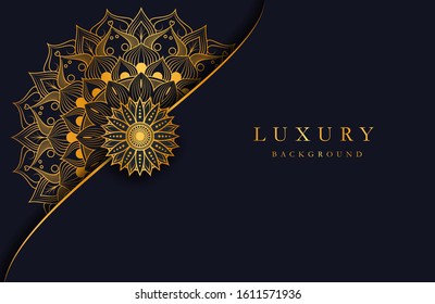 Luxury Background Gold Islamic Mandala Ornament Stock Vector (Royalty ...