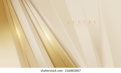 Luxury background with gold line element and glitter light effect decoration.