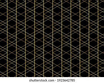 Lujo con líneas doradas sobre fondo negro de estilo árabe oriental. Vector