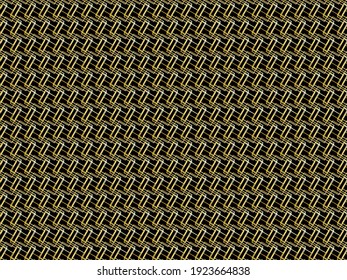 Luxury background with gold lines on black background in oriental Arabic style. Vector