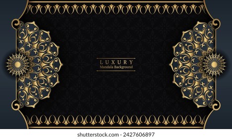 luxury background, with gold mandala