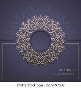 Luxury background, with gold mandala decoration