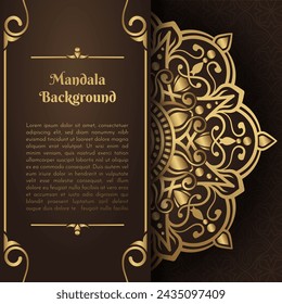 luxury background, with gold mandala ornament