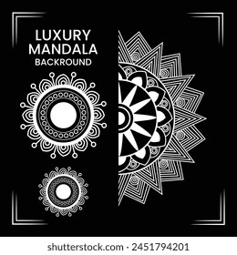 Luxury background with gold mandala ornament