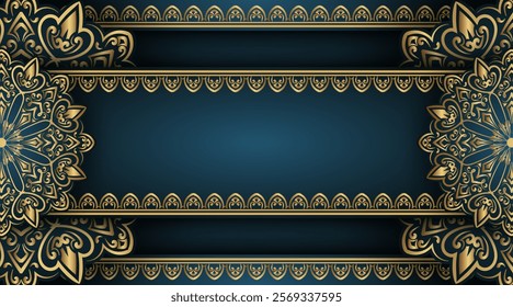 Luxury background with gold mandala ornaments