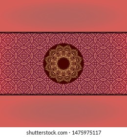 Luxury background. with gold mandala Vector card template. 