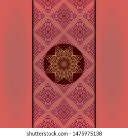 Luxury background. with gold mandala Vector card template. 