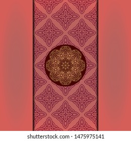 Luxury background. with gold mandala Vector card template. 