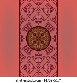 Luxury background. with gold mandala Vector card template. 