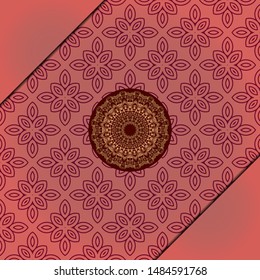Luxury background. with gold mandala Vector card template. 