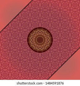 Luxury background. with gold mandala Vector card template. 