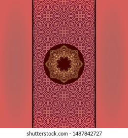 Luxury background. with gold mandala Vector card template. 