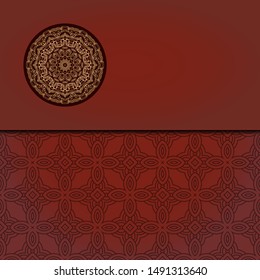 Luxury background. with gold mandala Vector card template. 