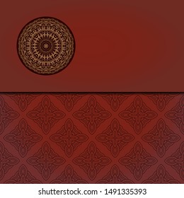 Luxury background. with gold mandala Vector card template. 