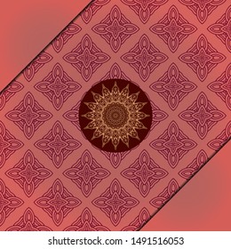 Luxury background. with gold mandala Vector card template. 