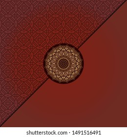 Luxury background. with gold mandala Vector card template. 