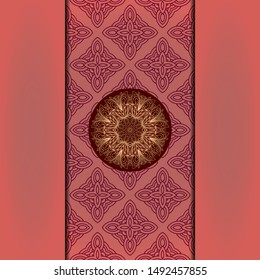 Luxury background. with gold mandala Vector card template. 