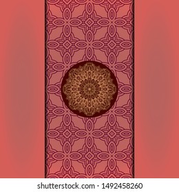 Luxury background. with gold mandala Vector card template. 