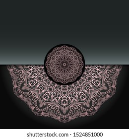 Luxury background. with gold mandala Vector card template. 