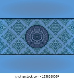 Luxury background. with gold mandala Vector card template
