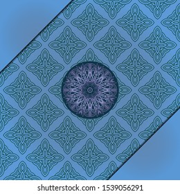 Luxury background. with gold mandala Vector card template