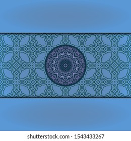 Luxury background. with gold mandala Vector card template