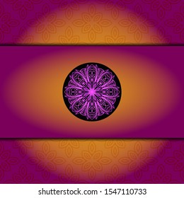 Luxury background. with gold mandala Vector card template. 