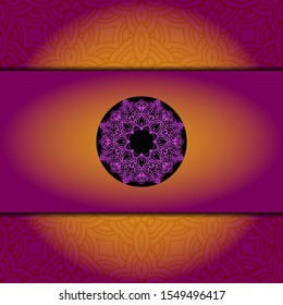 Luxury background. with gold mandala Vector card template. 