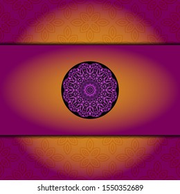 Luxury background. with gold mandala Vector card template. 