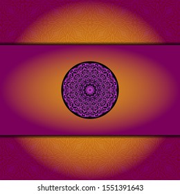 Luxury background. with gold mandala Vector card template. 