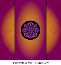 Luxury background. with gold mandala Vector card template. 
