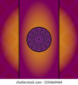 Luxury background. with gold mandala Vector card template. 