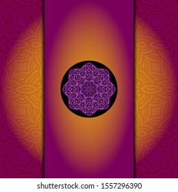 Luxury background. with gold mandala Vector card template. 