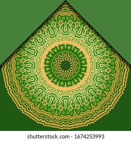  Luxuriöser Hintergrund. mit Goldmandala-Vektorillustration-Kartenvorlage. 