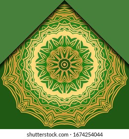  Lujo en el fondo. con una plantilla de tarjeta vectorial dorada. 