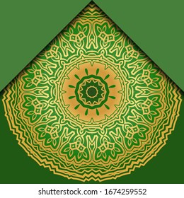  Luxuriöser Hintergrund. mit Goldmandala-Vektorillustration-Kartenvorlage. 