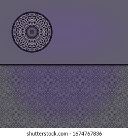 Luxury background. with gold mandala Vector card template. 