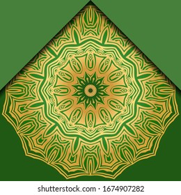  Lujo en el fondo. con una plantilla de tarjeta vectorial dorada. 