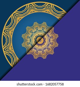 Lujo en el fondo. con una plantilla de tarjeta vectorial dorada. 