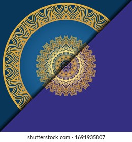Lujo en el fondo. con una plantilla de tarjeta vectorial dorada. 